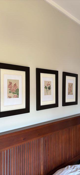 Quadros IKEA moldura preta com flores