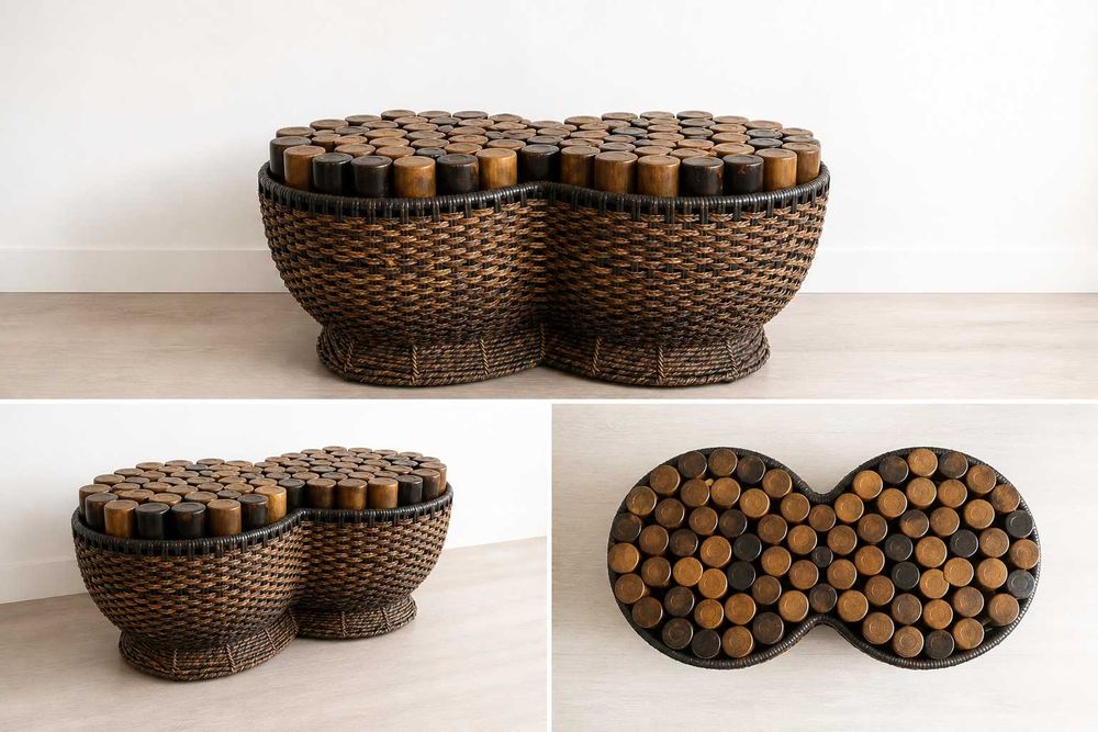 Bancos de bambu decorativos - interior ou exterior protegidos