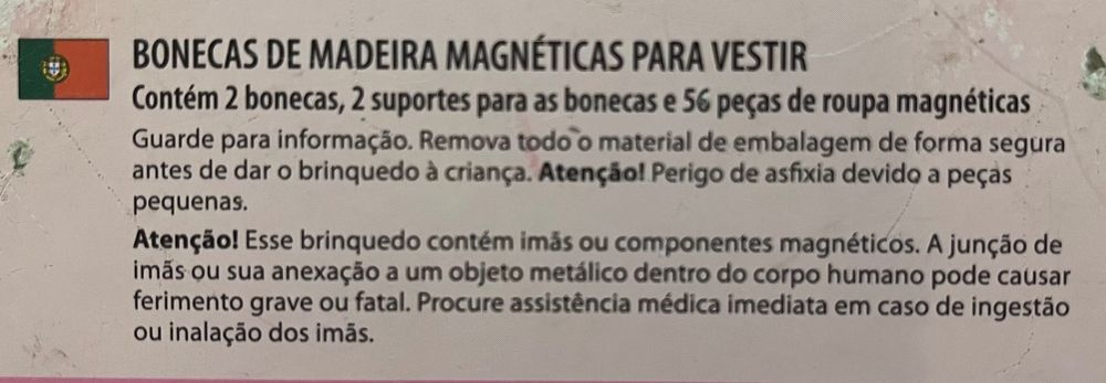 Bonecas de Madeira magnéticas para vestir