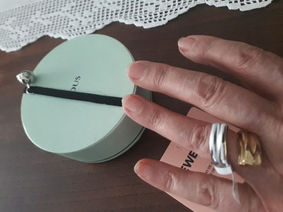 Anel nr 17 bicolor com ursinho tous e coração