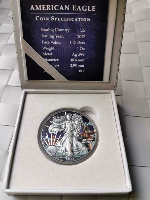 American Silver Eagle 2017 & 2018 — інвестиційні срібні монети США, 1 унція (31,1 г), 999 проба