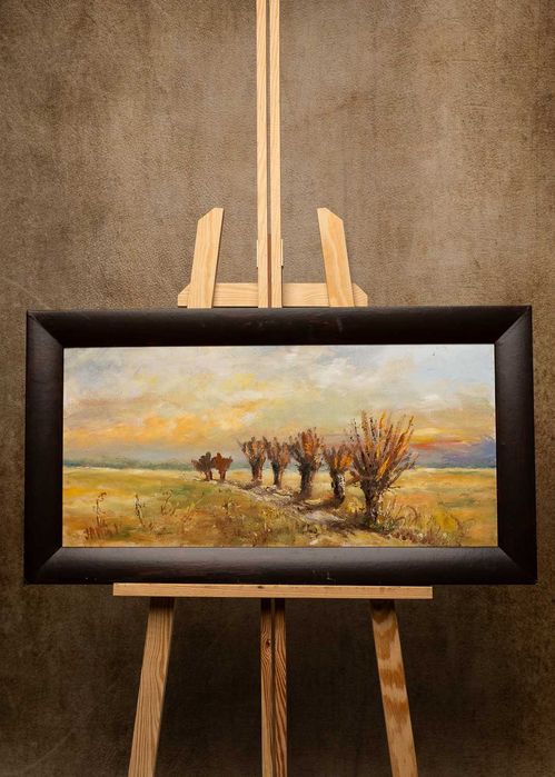 Piękny obraz olejny, idealny do salonu! 80 x 43 cm