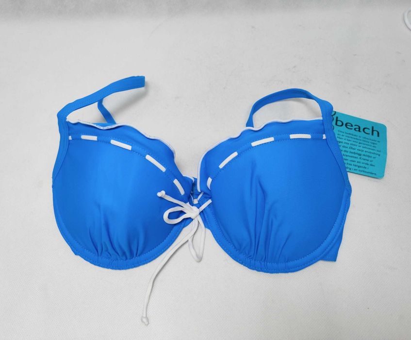 Strój kąpielowy biustonosz 75B niebieski usztywniany STGM142 ELLOS