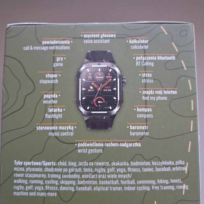 SMARTWATCH Wild Trek Outdoor  SW 120  zapakowany fabrycznie . 2 paski