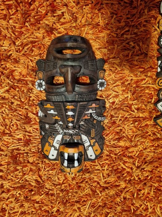 Máscaras de Cerâmica Asteca Maia trazidas de Viagem ao México