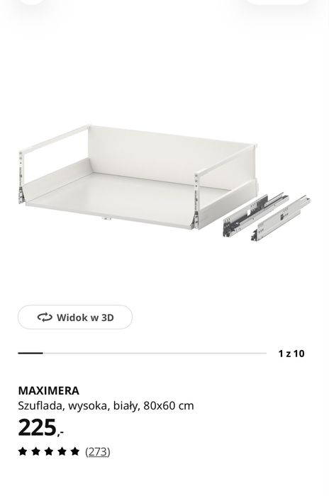 Szuflada IKEA Maximera 80x60 nowa, nieodpakowana