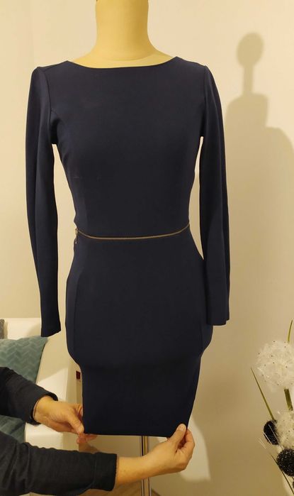 Zara - granatowa sukienka rozm. XS