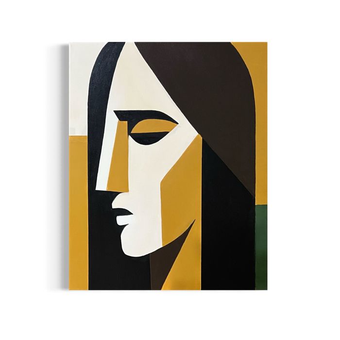Dyptyk geometryczny. Portret/ abstrakcja