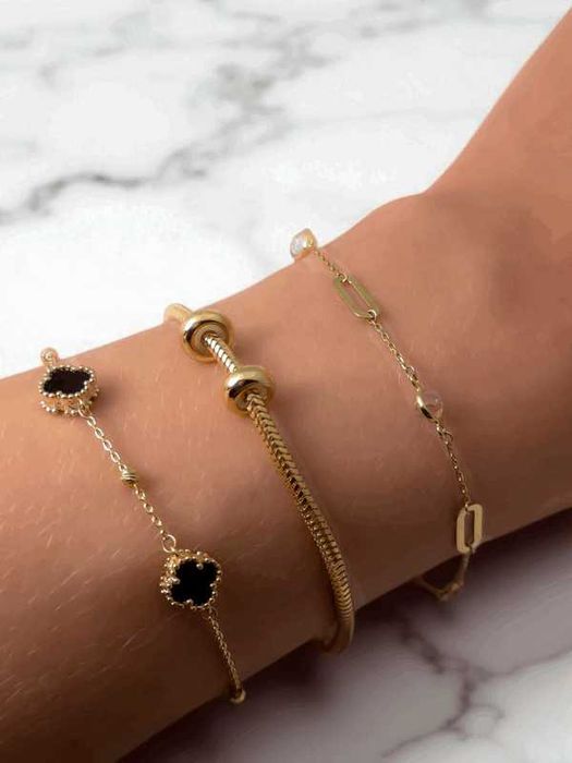 Złota bransoletka na zawieszki pr.585