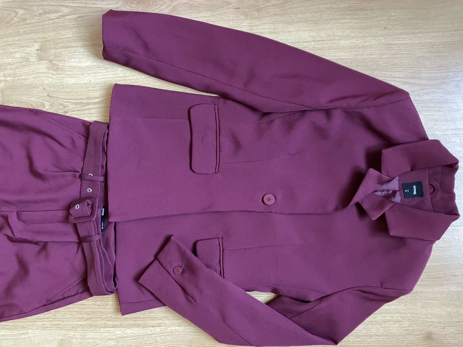 Bordowy garnitur s/m Sinsay