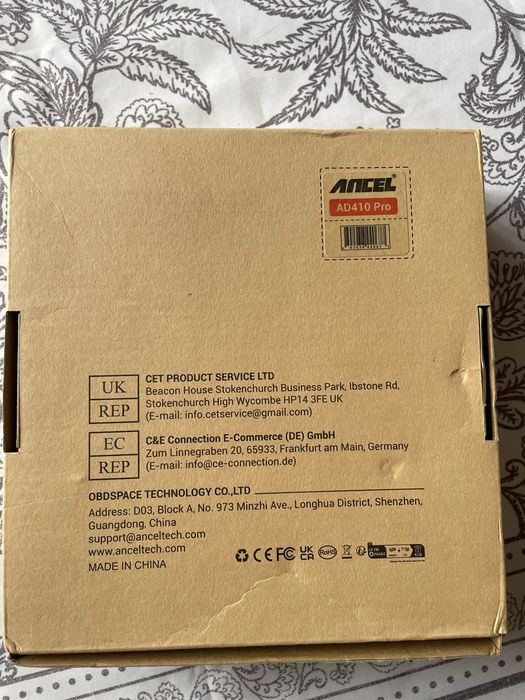 Nowy tester/skaner diagnostyczny samochodu, akumulatora Ancel AD410Pro