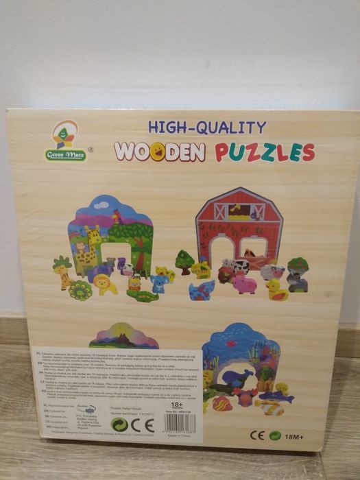Zabawka drewniane puzzle safari