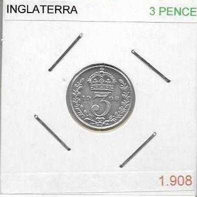 Inglaterra - - “Libra Esterlina” - - - 3 PENCE - - - Moedas