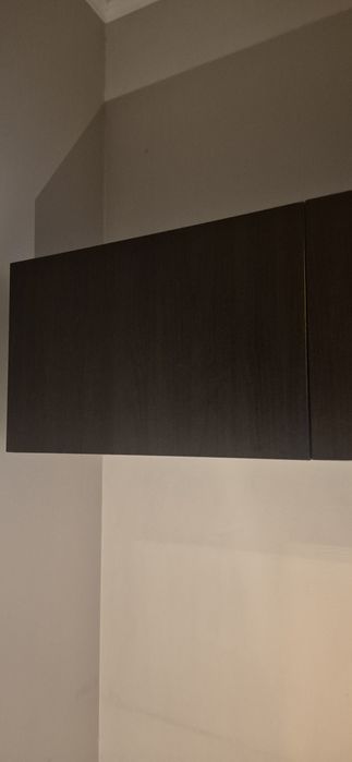 Ikea szafka podwójna wisząca czarny brąz 120x38
