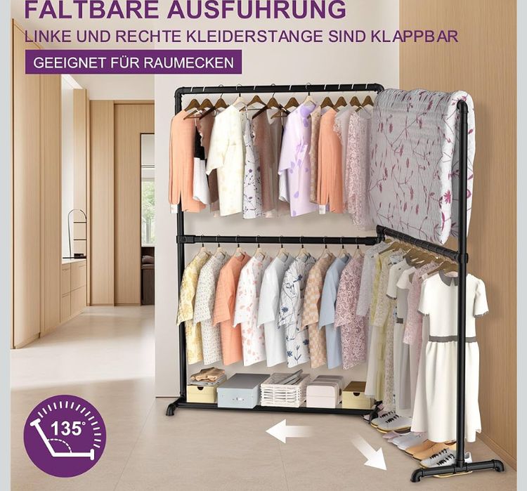 Duży solidny wieszak na ubrania