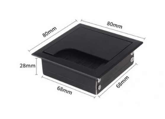 Przepust kablowy przelotka na biurko 80x80mm 2 SZT