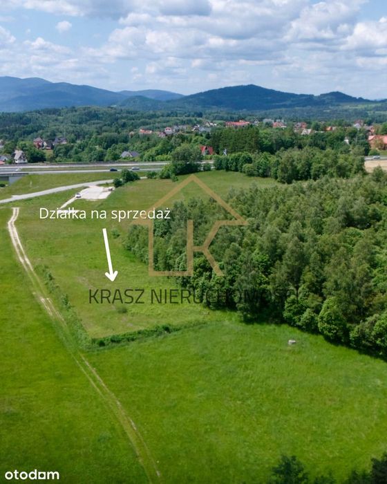 Widokowa działka 2292 m² w Naprawie