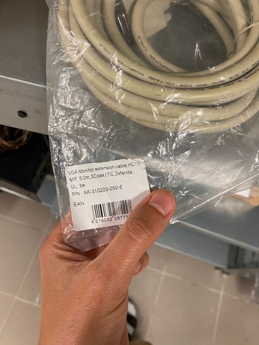 Kabel przedłużka VGA 2m  (meski- zenski) nowy
