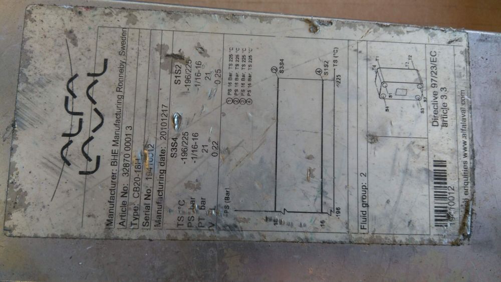 wymiennik alfa lavel cb20-18h 30kw lutowany płytowy