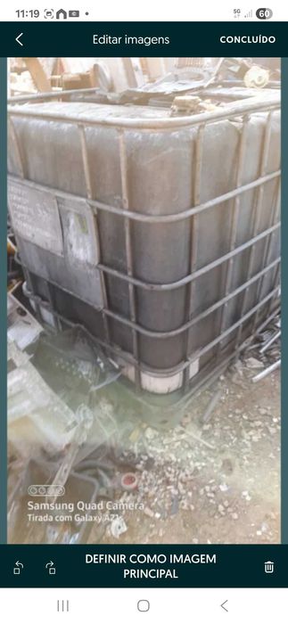 Deposito 1000L usado para óleos etc