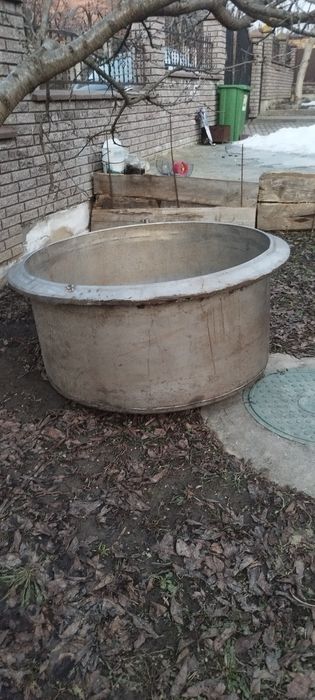 Чан з нержавійки діаметр 120см в глибину 60см,товщина стінок 2.5