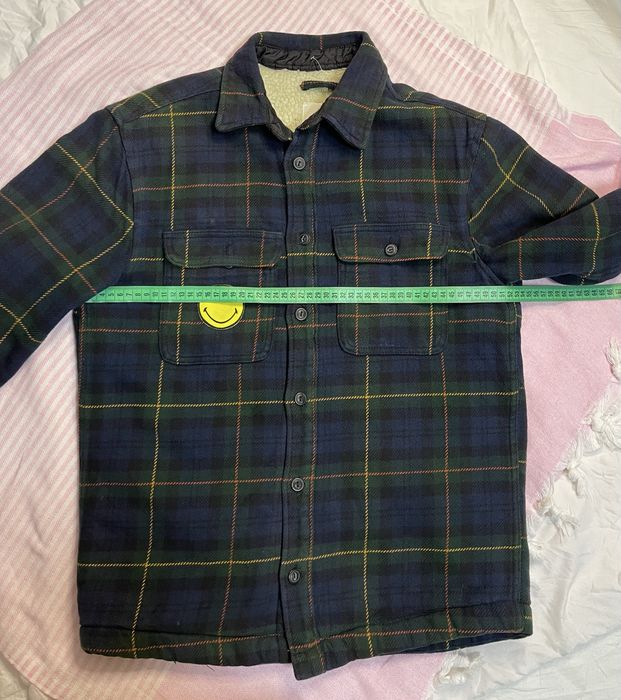 Красивая шерпа тедди рубашка пиджак кофта бомбер в клетку Zara