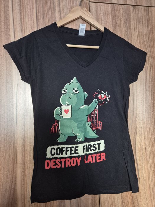 Koszulka śmieszny nadruk coffee