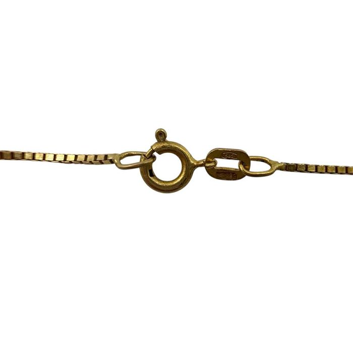 Elegancki Złoty Łańcuszek Kostka 585 2,27g