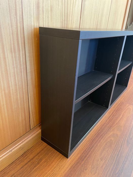 NOVO PREÇO Estante ikea 120 x 64 x 21 efeito carvalho preto (6 disp.)