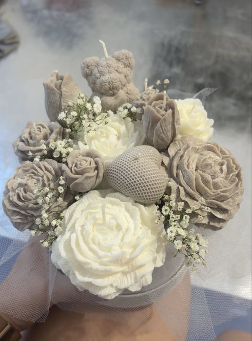 Flower box ze świec sojowych