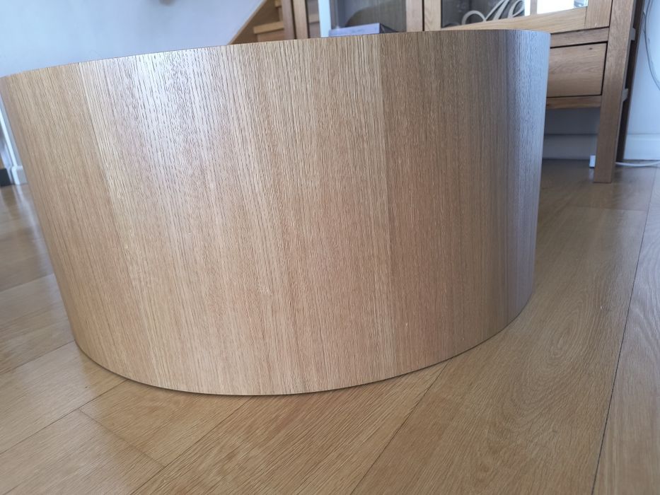 Dębowy Stolik kawowy CILI 80 cm – IWC cały w fornirze