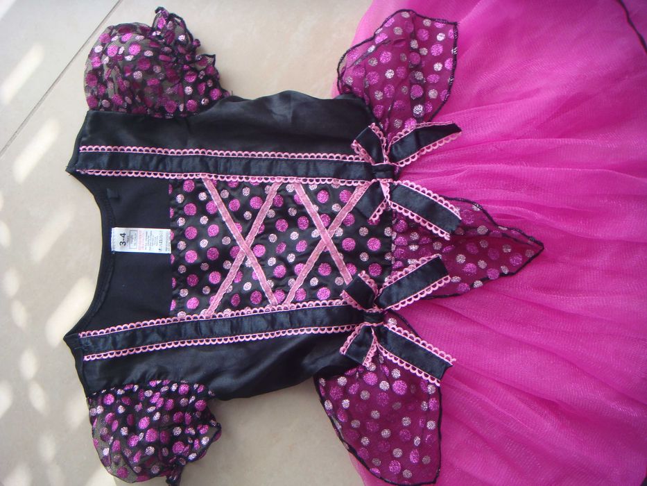 strój przebranie helloween wróżka czarodziejka z kapeluszem 98/104