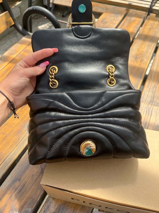 Pinko Love Bag Puff Black – nowa, komplet, czarna skórzana torebka