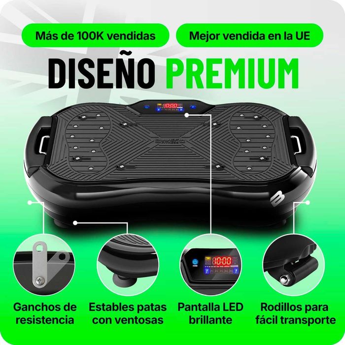 Plataforma de Exercício Vibratória Bluefin Fitness Ultra – Máquina de Vibração para Fitness em Casa