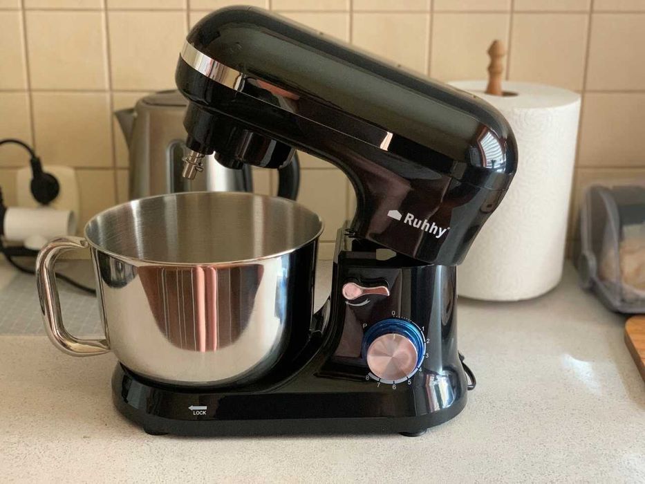 NOWY Robot Planetarny Kuchenny Mikser Wielofunkcyjny Do Ciasta Czarny