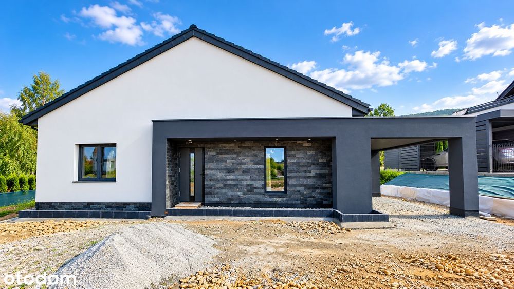 Nowoczesny dom parterowy 135 m² | Kozy | działka 9 arów |