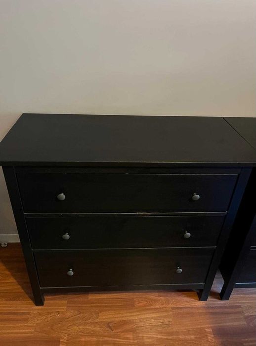 Cómoda com 3 gavetas, preta - IKEA