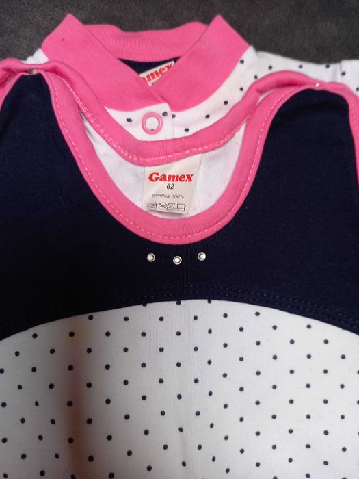 Komplet śpiochy, kaftanik rozm. 62