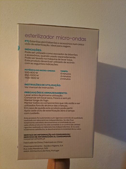 Esterilizador de Microondas Wells