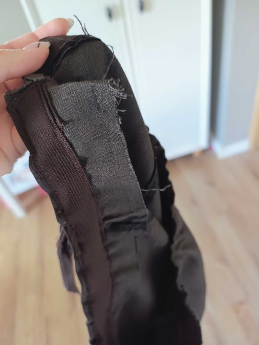 brązowa spódnica spódniczka trapezowa midi krótka 42 44 XXL ciemna