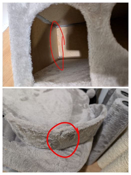 La Digue Iii Drapak Dla Kota Jasnoszary 49X49X163Cm - Uszkodzony DUŻY