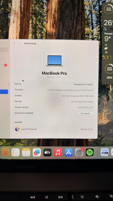 MacBook Pro 15 (2019) – i7 / 16GB / Radeon Pro 4GB