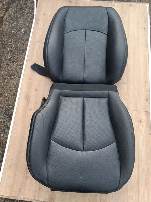 MERCEDES W211 FOTEL LEWY PRAWY CZARNY SKÓRA