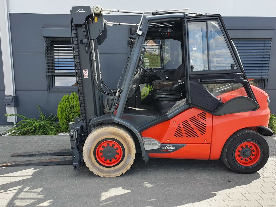 Wózek widłowy Linde H50D-02 2017r Diesel pozycjoner ogrzewana kabina H40 H45