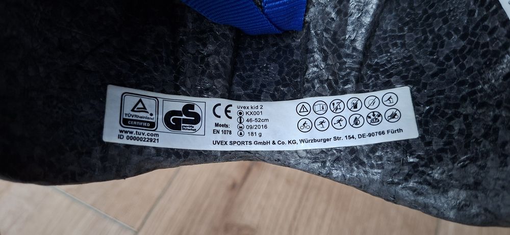 Kask uvex dziecięcy, Uvex, 46 - 52 cm