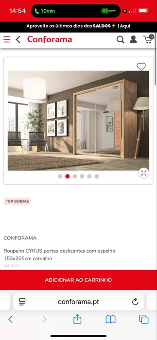 Roupeiro cor BRANCA em vez de Carvalho