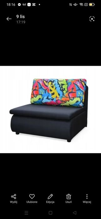 Sofa jednoosobowa dla dziecka rozkladana