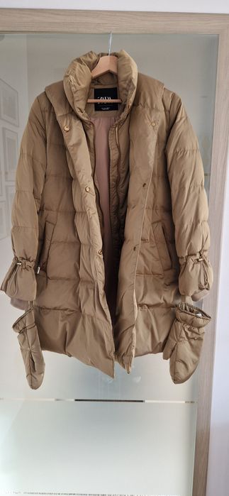 Kurtka długa płaszczyk puchowa Zara