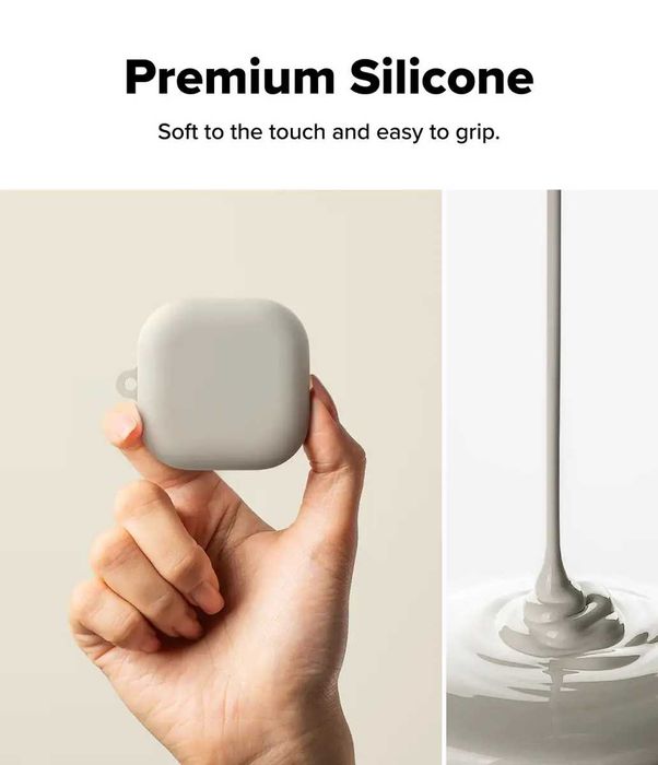 Чехол Ringke Silicone для Samsung Galaxy Buds 4 / 4 Pro Stone
