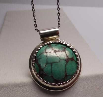 Srebrna zawieszka turkusowa ozdoba